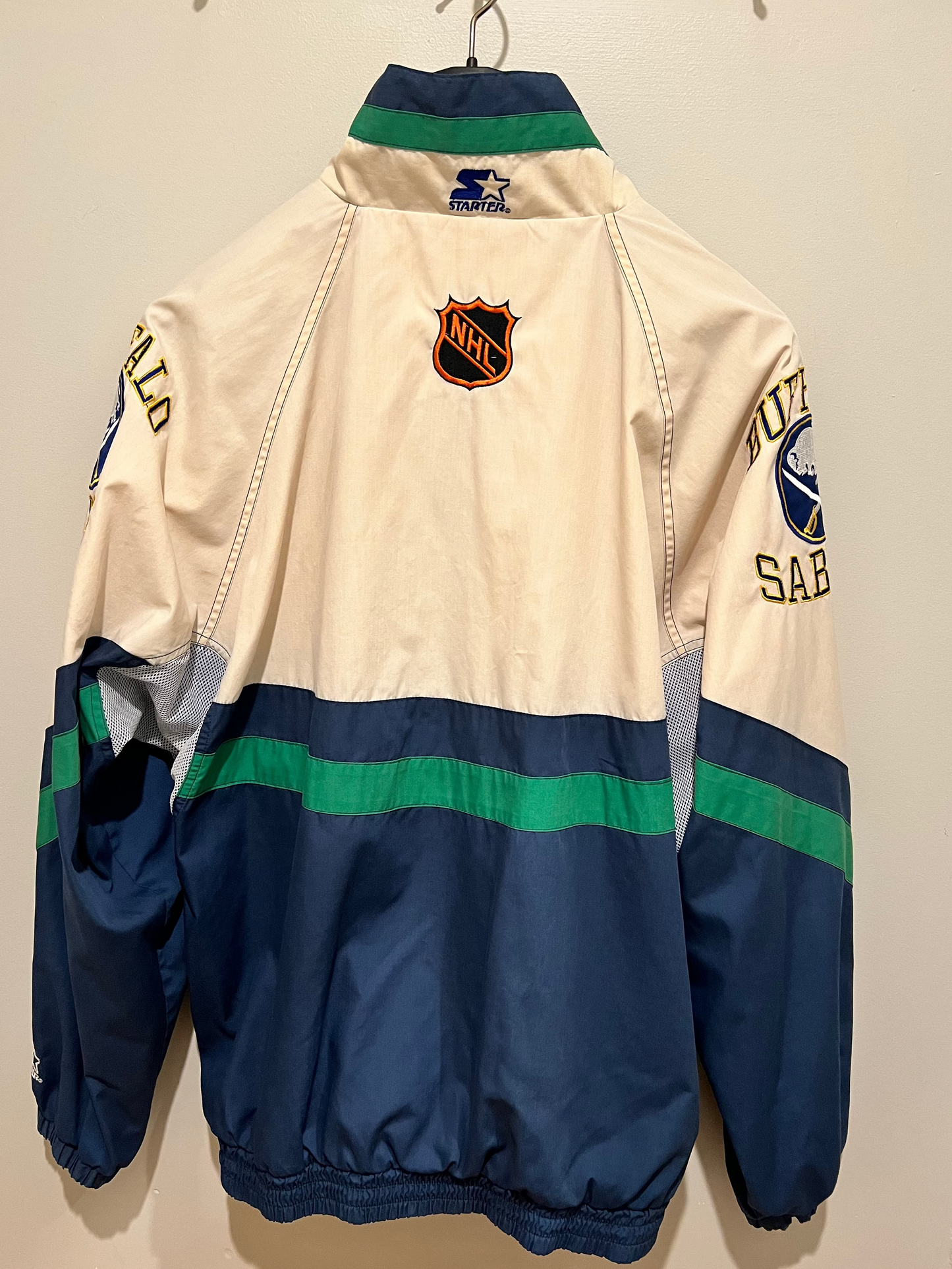 1990s Buffalo Sabres Starter Jacket Half Zip Windbreaker