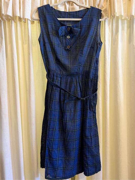1960s Plaid Dress w/ Belt