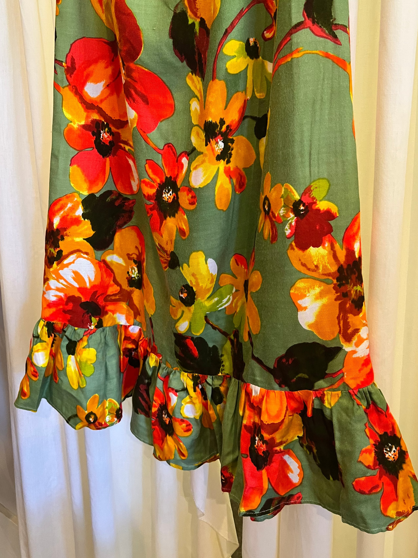 1970s Mr. B of California Floral Maxi Skirt