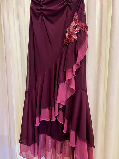 1990s/2000s City Triangles Ruffle Dress