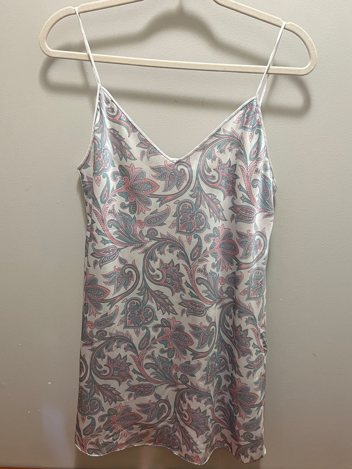 1980s/90s Private Moments Paisley Print Slip Dress