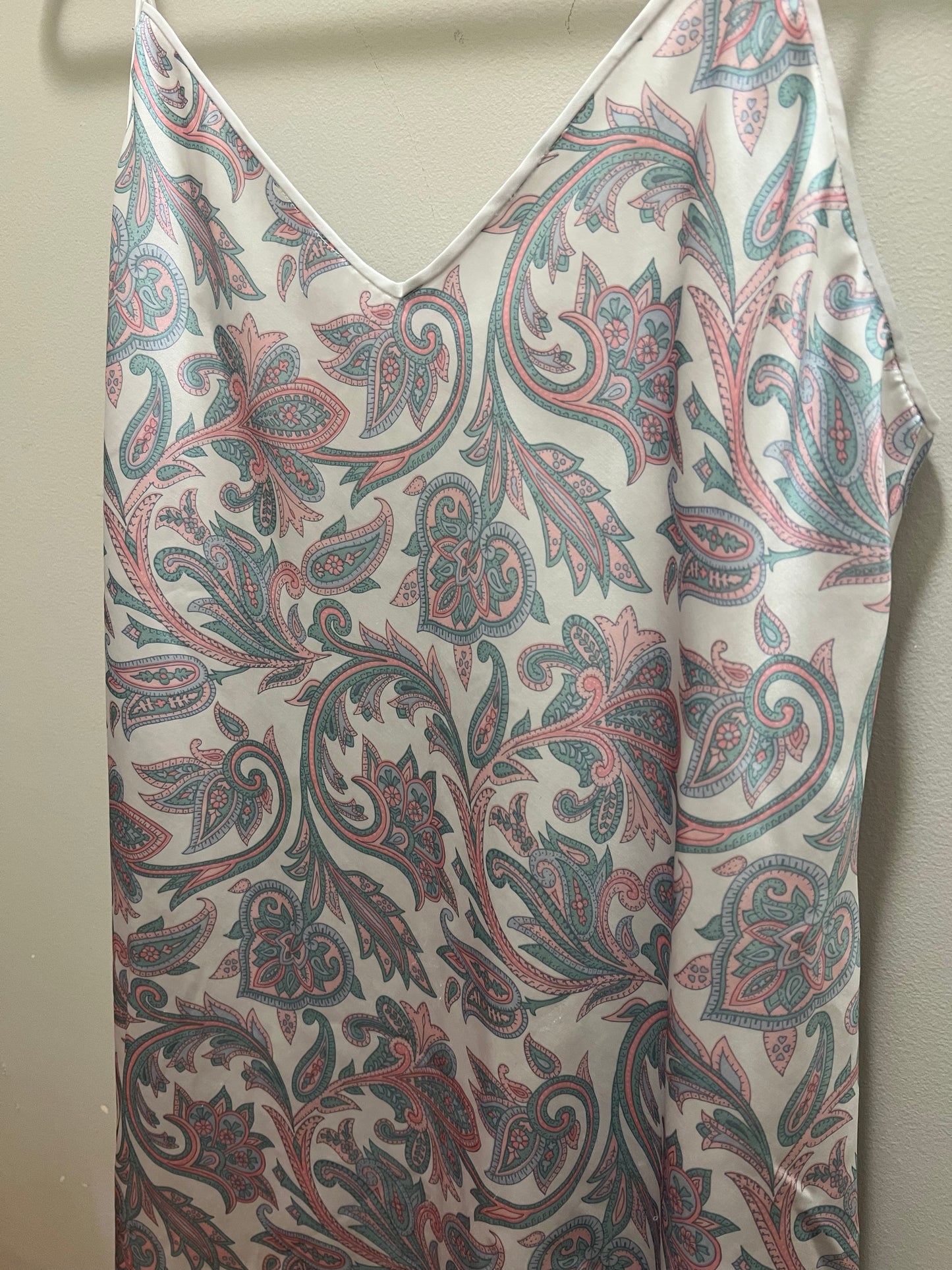 1980s/90s Private Moments Paisley Print Slip Dress
