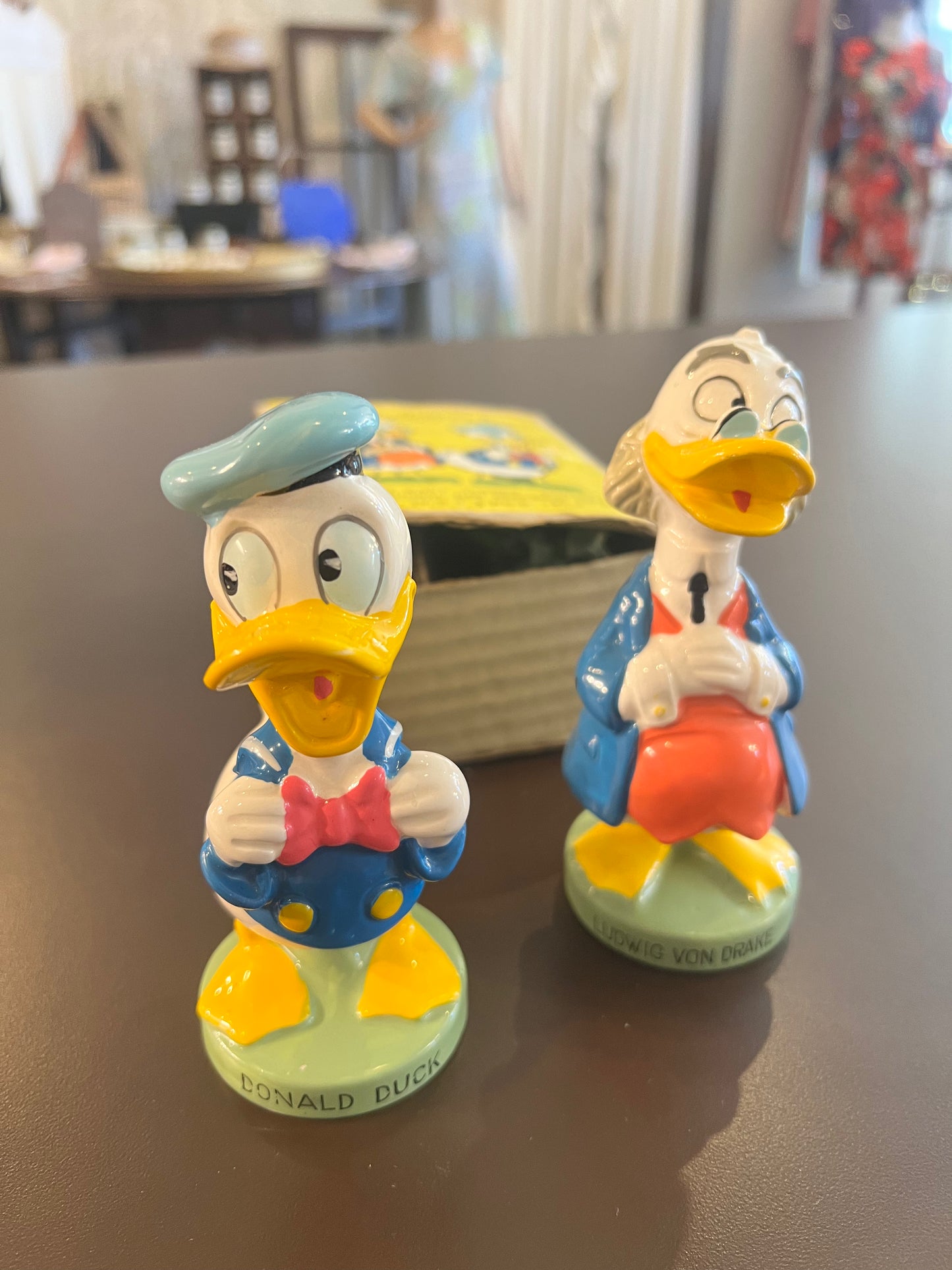 1961 Rare Ludwig Von Drake & Donald Duck Salt & Pepper Shakers