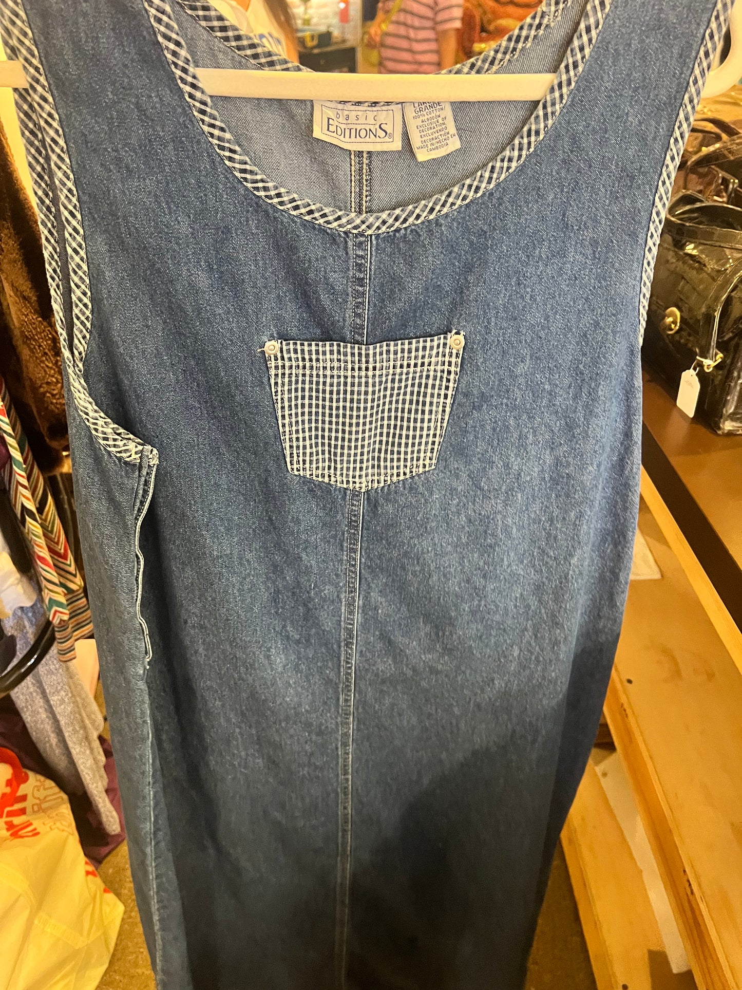 1990s Basic Editions Denim Dress