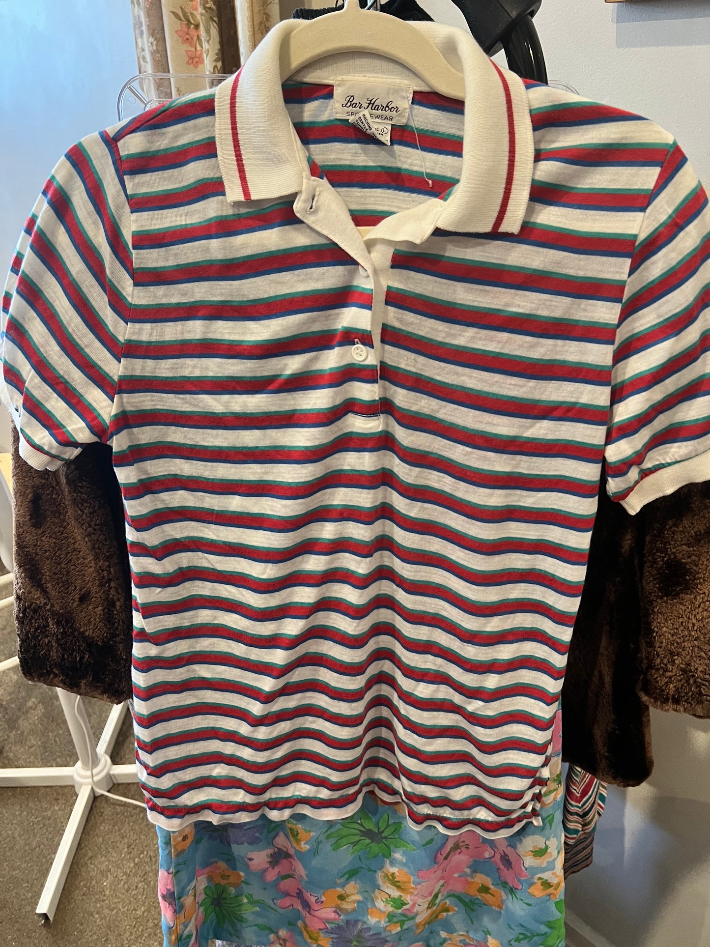 1970s Bar Harbor Sportswear Stripe Top