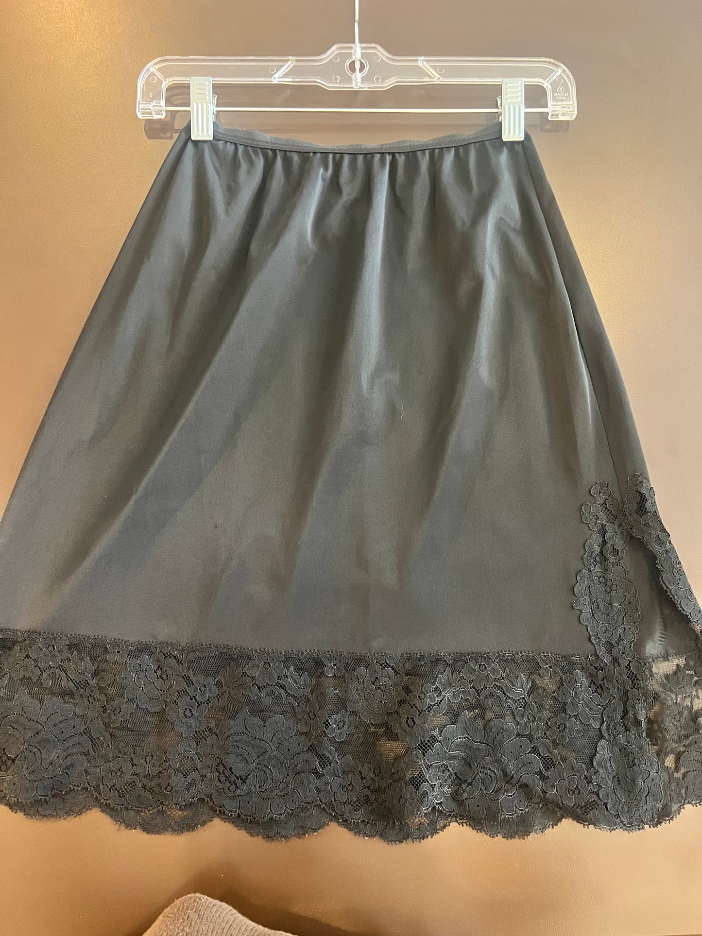 Vintage Lace Trim Slip Skirt
