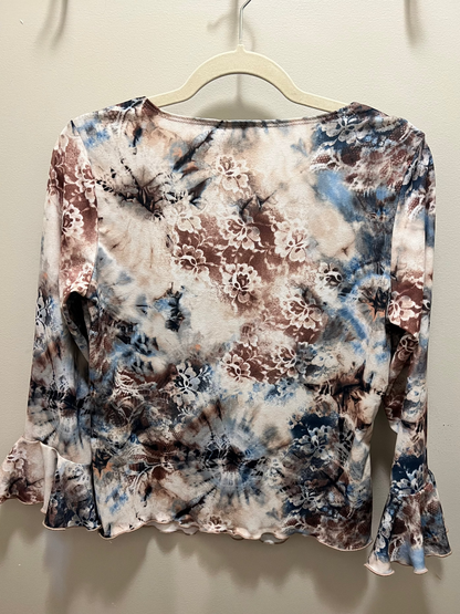 1990s Fashion Bug Ruffle Sleeve Top