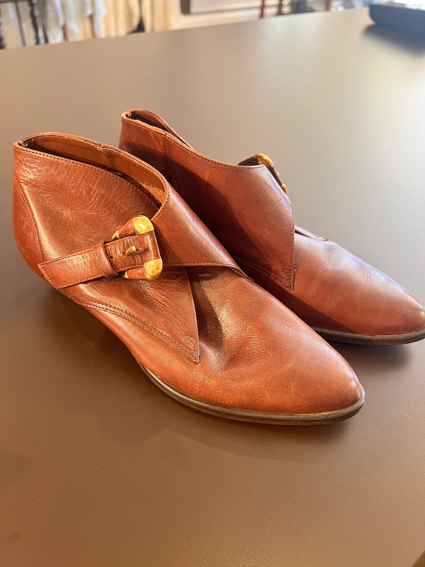 1980s/90s Hunt Club Leather Ankle Boots