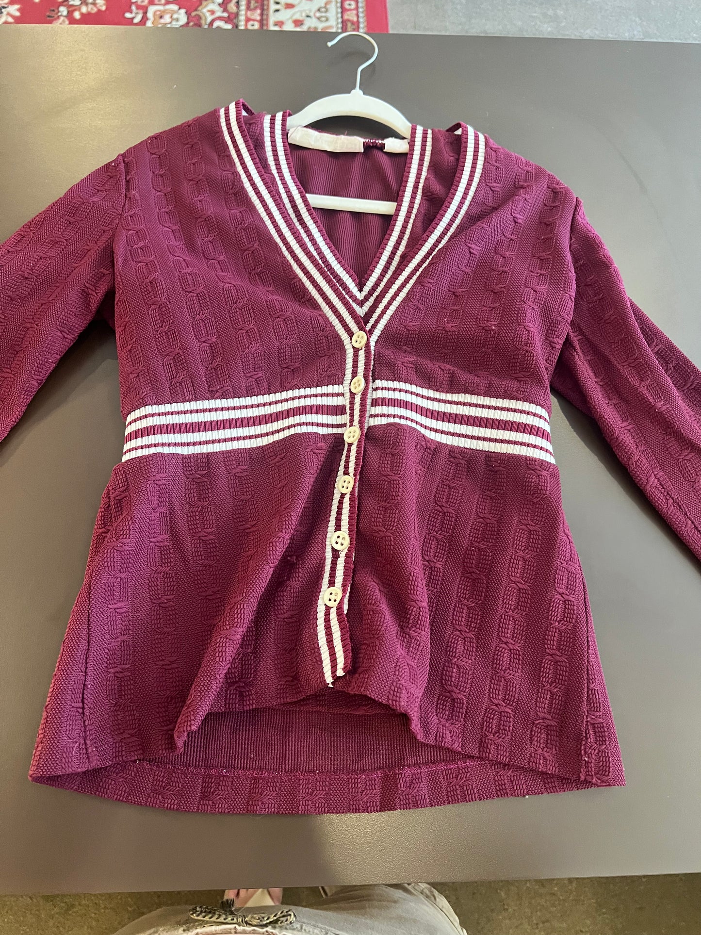 1970s Campus Casuals Top and Cardigan Set