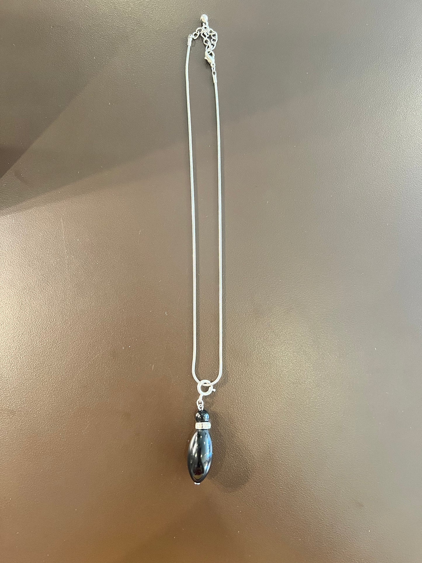 Vintage Black Pendant Necklace