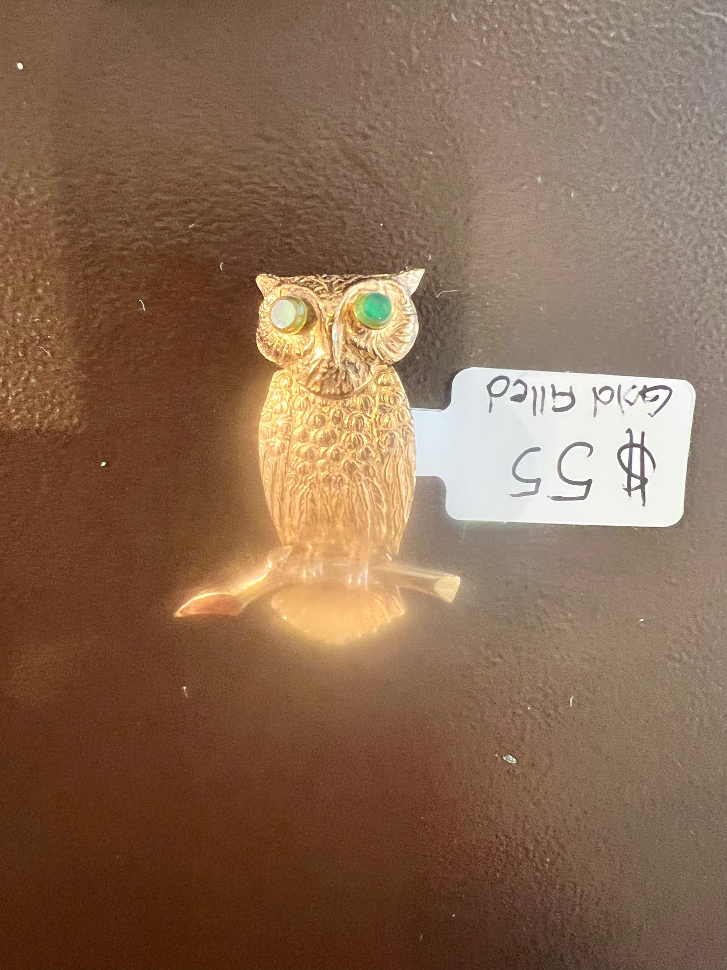 1940s Alice Caviness Gold Filled Owl Brooch