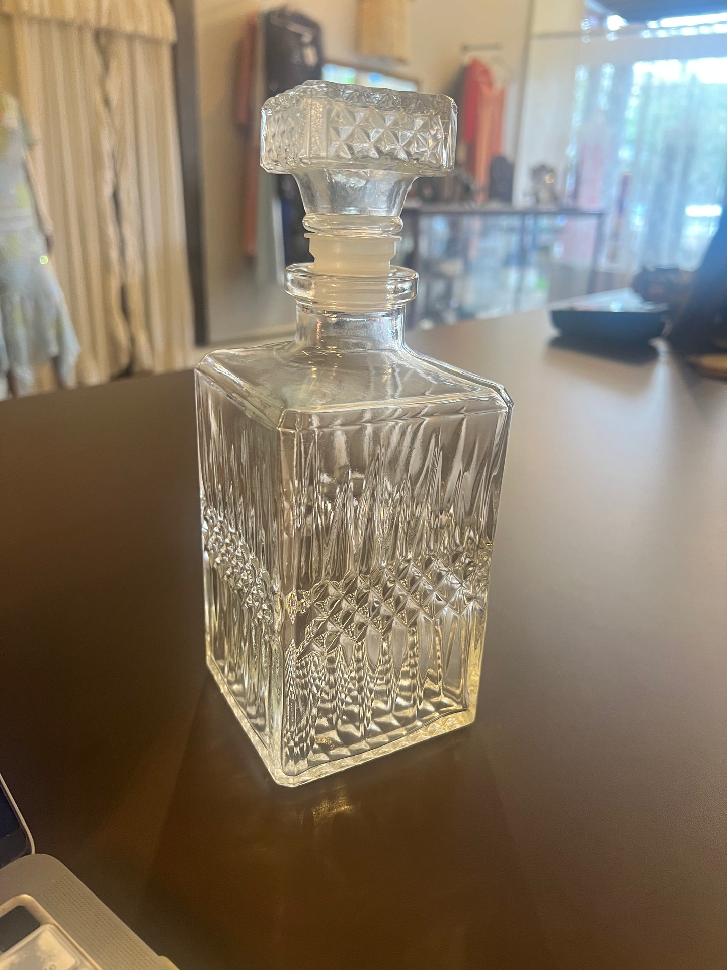 Vintage Square Glass Decanter