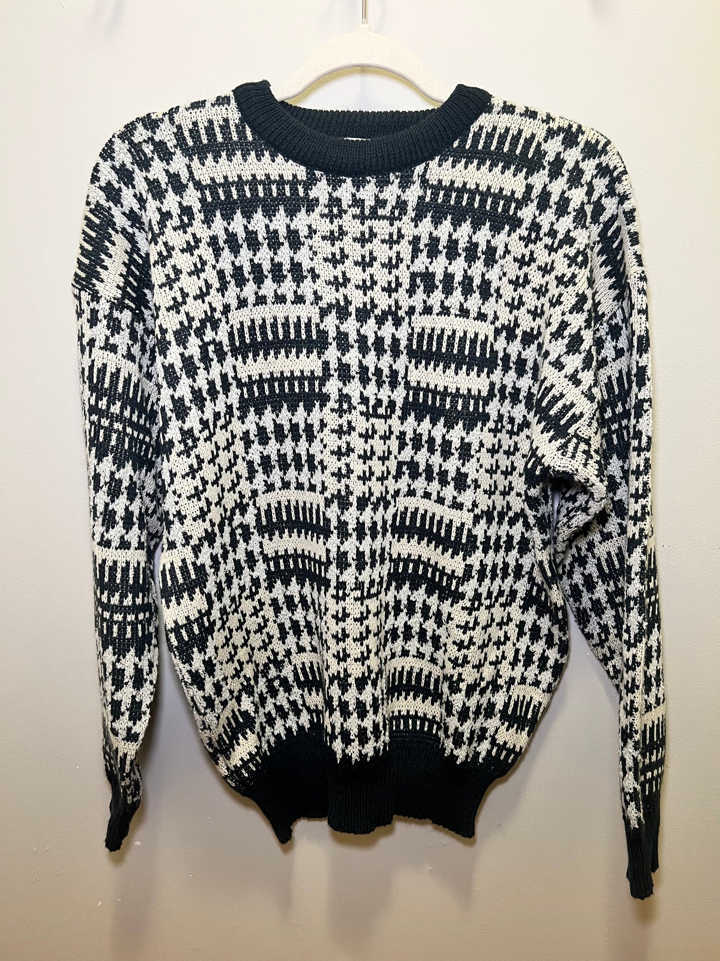 1990s George Valenhan Abstract Men's Sweater