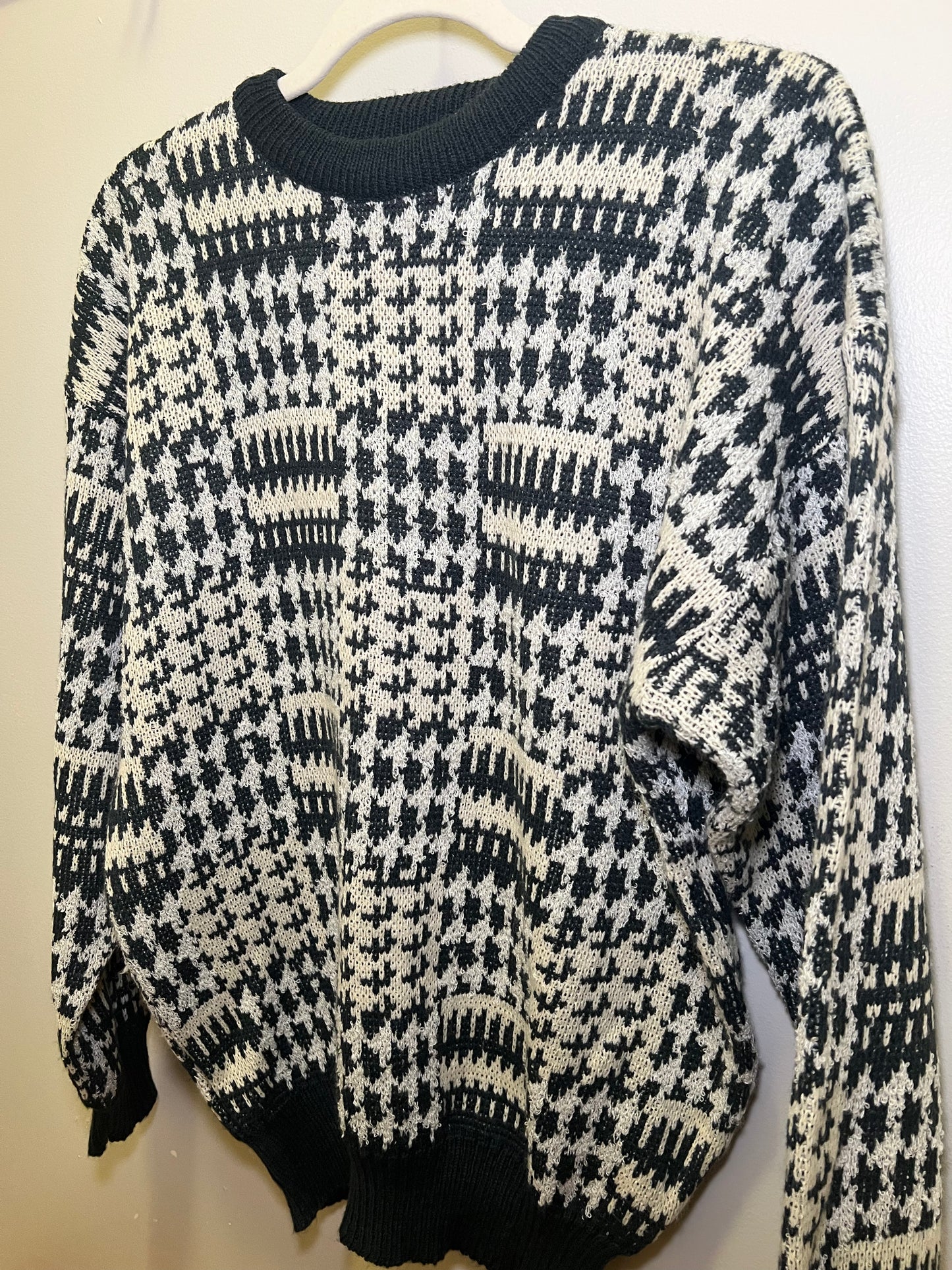 1990s George Valenhan Abstract Men's Sweater