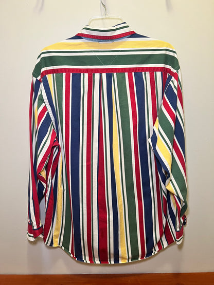 1990s Tommy Hilfiger Stripe Button Down Shirt