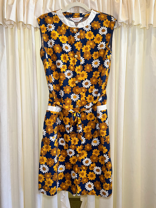 1960s Ideal Bekleidung Floral Button Down Dress