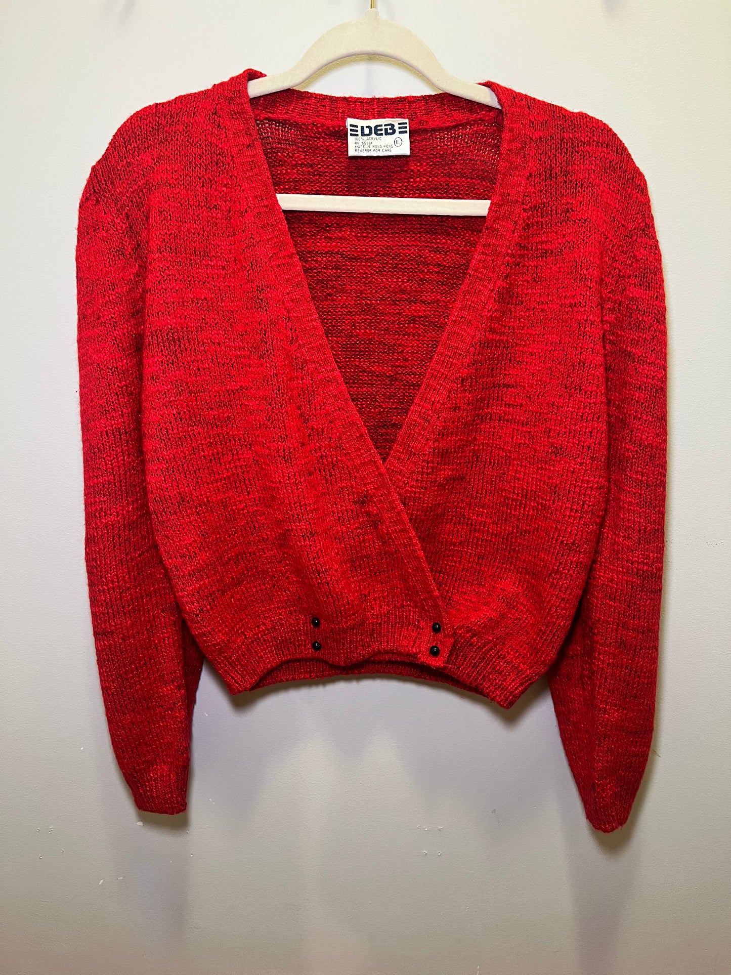 1980s Deb Cross Front Sweater