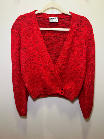 1980s Deb Cross Front Sweater