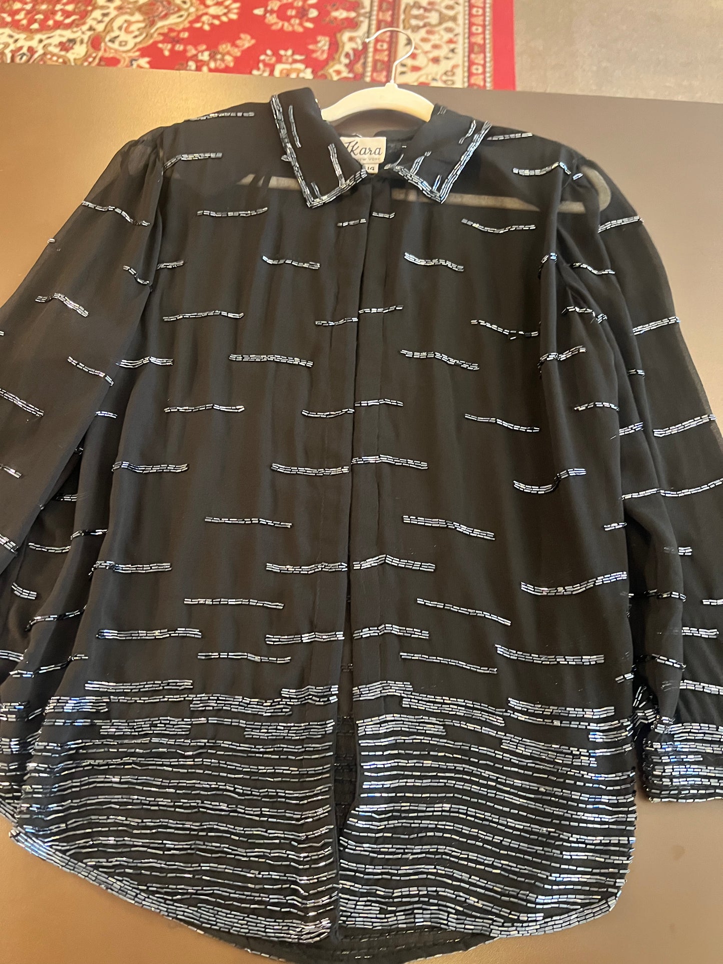 1980s/90s J Kara New York Beaded Blouse