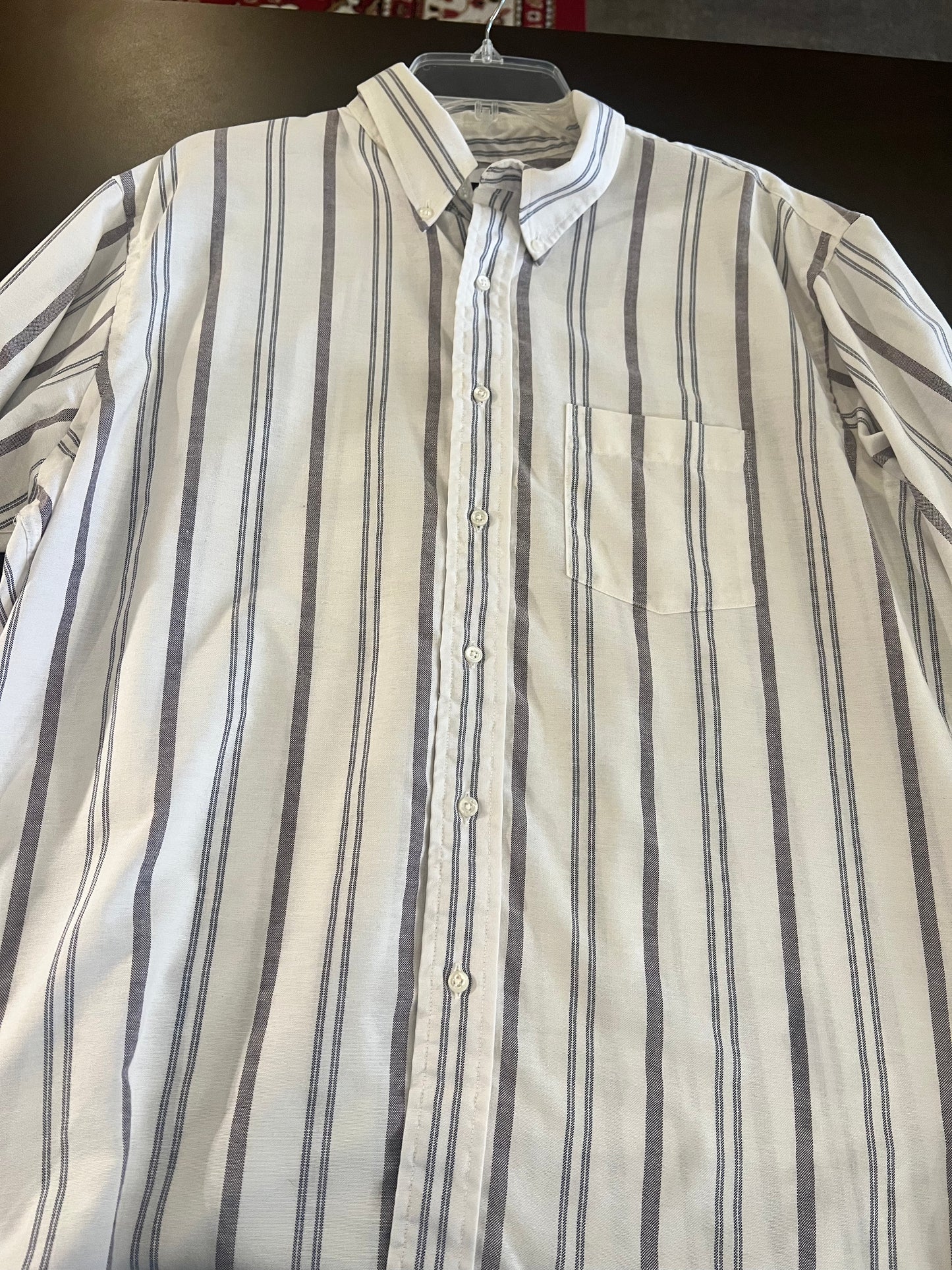 1990s Arrow Dover Stripe Button Down