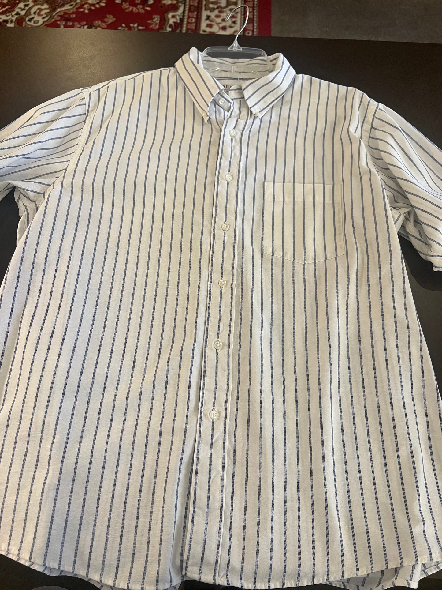 1990s Arrow Dover Stripe Button Down