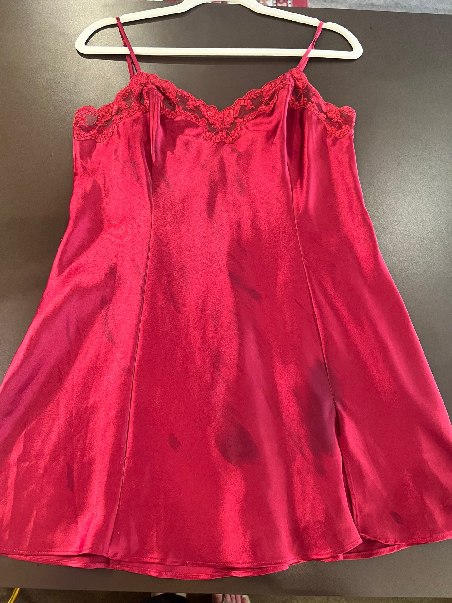 1999 Victoria's Secret Satin & Lace Slip Dress