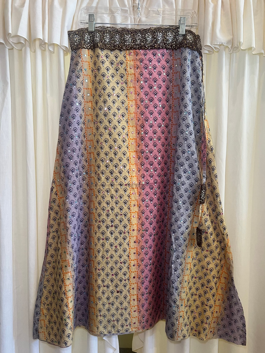 2000s Andrew & Co Embellished Waist Maxi Skirt