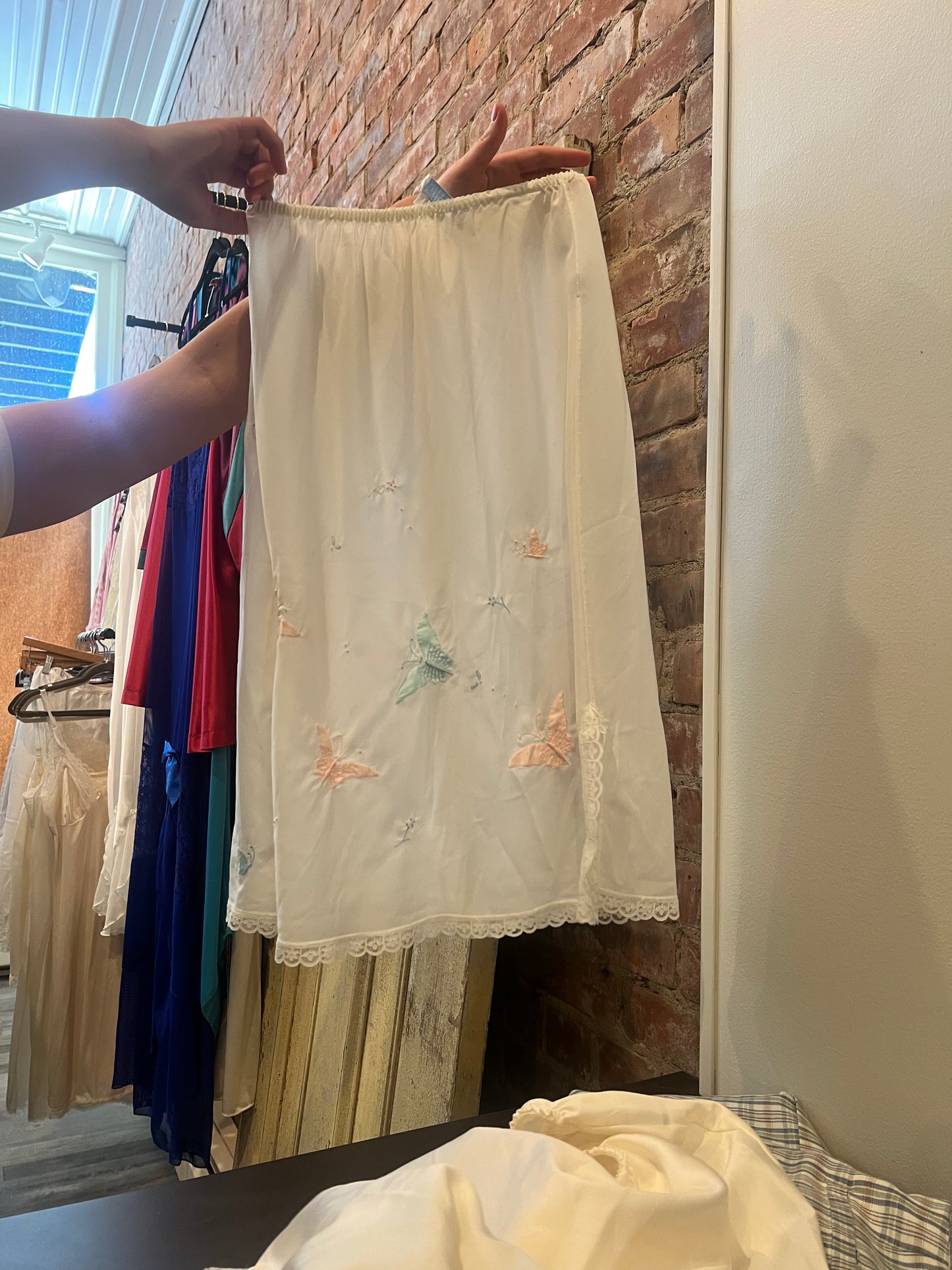 70s Bert Yelin Butterfly Slip Skirt
