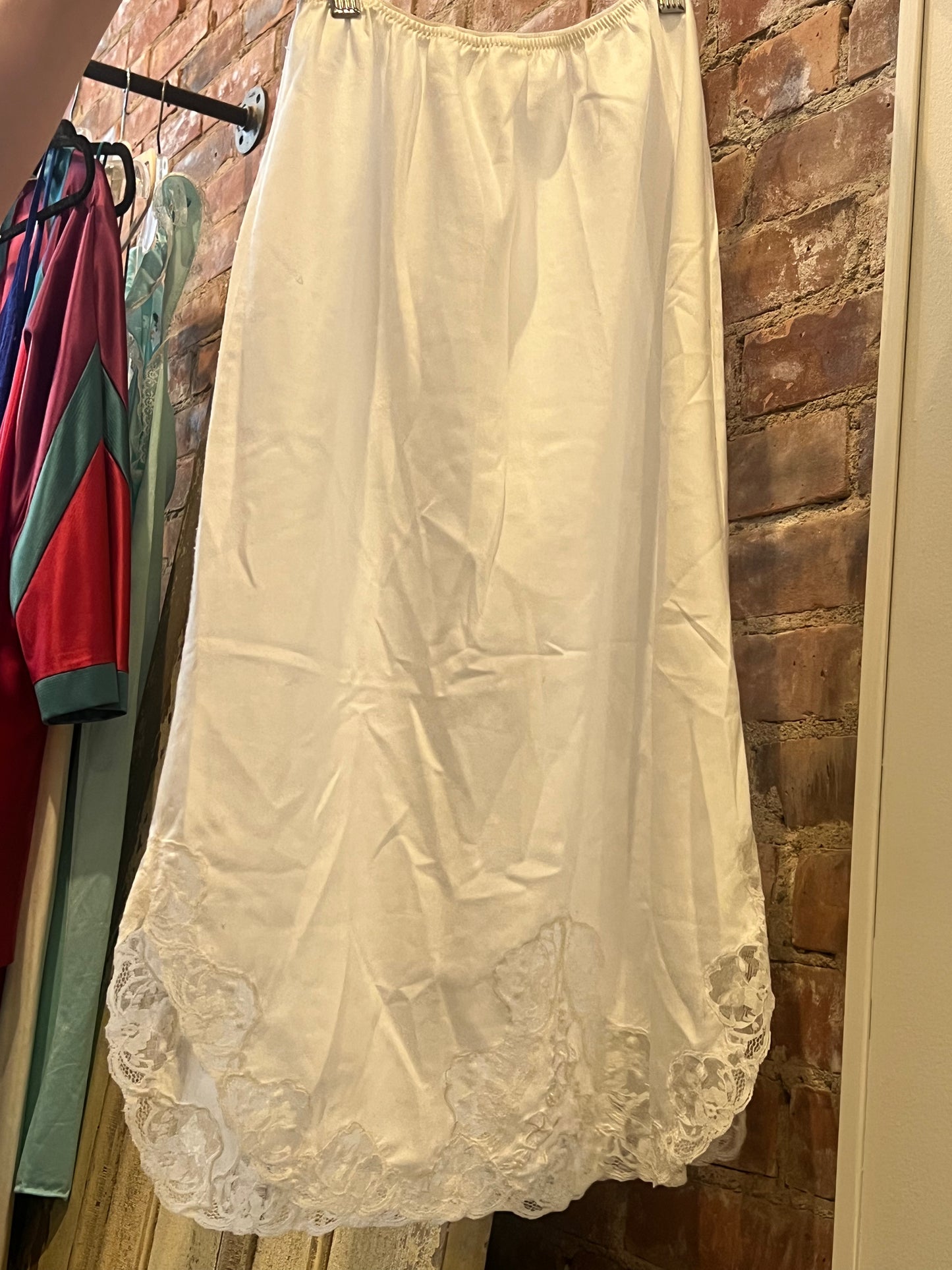 80s Sara Beth Lace Slip Skirt