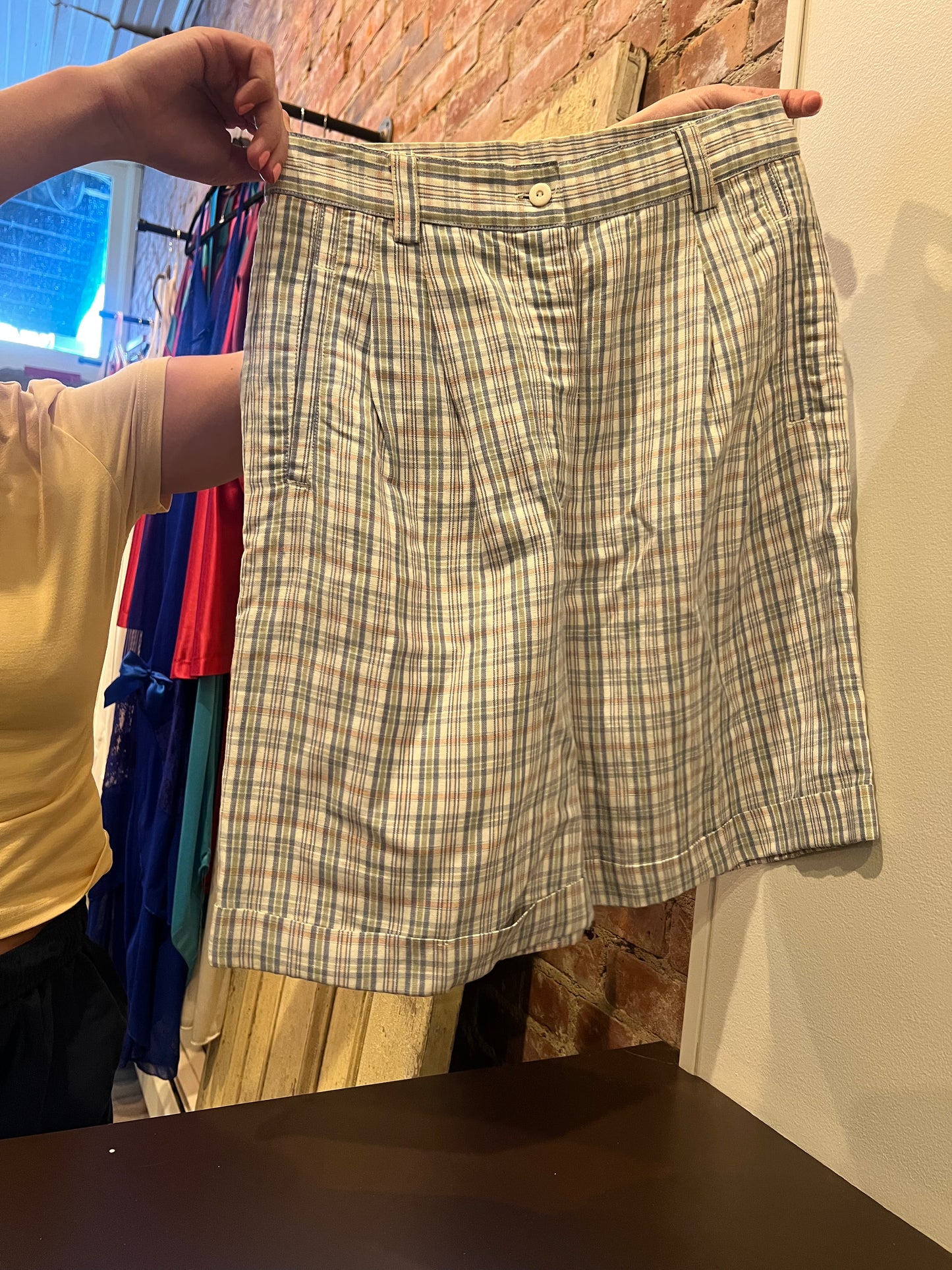 80s Paul Harris Design Plaid Short
