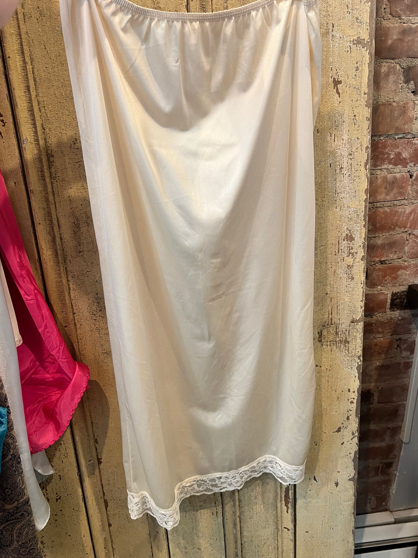 60s Lace Trim Slip Skirt