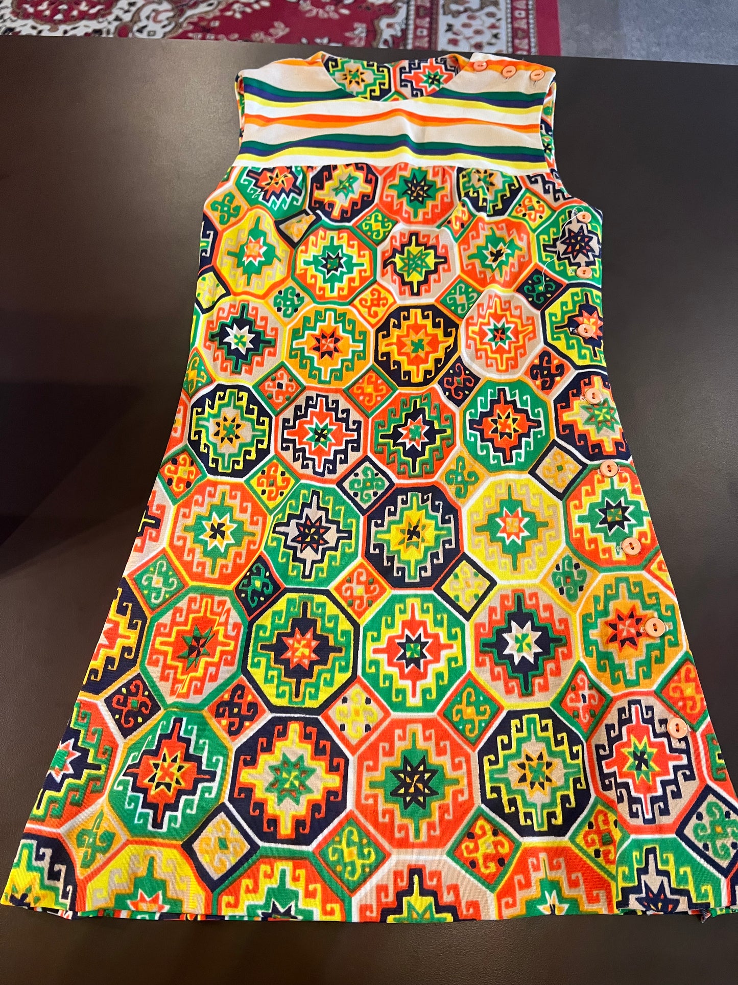 1960s/70s Sue Brett Psychedelic Dress