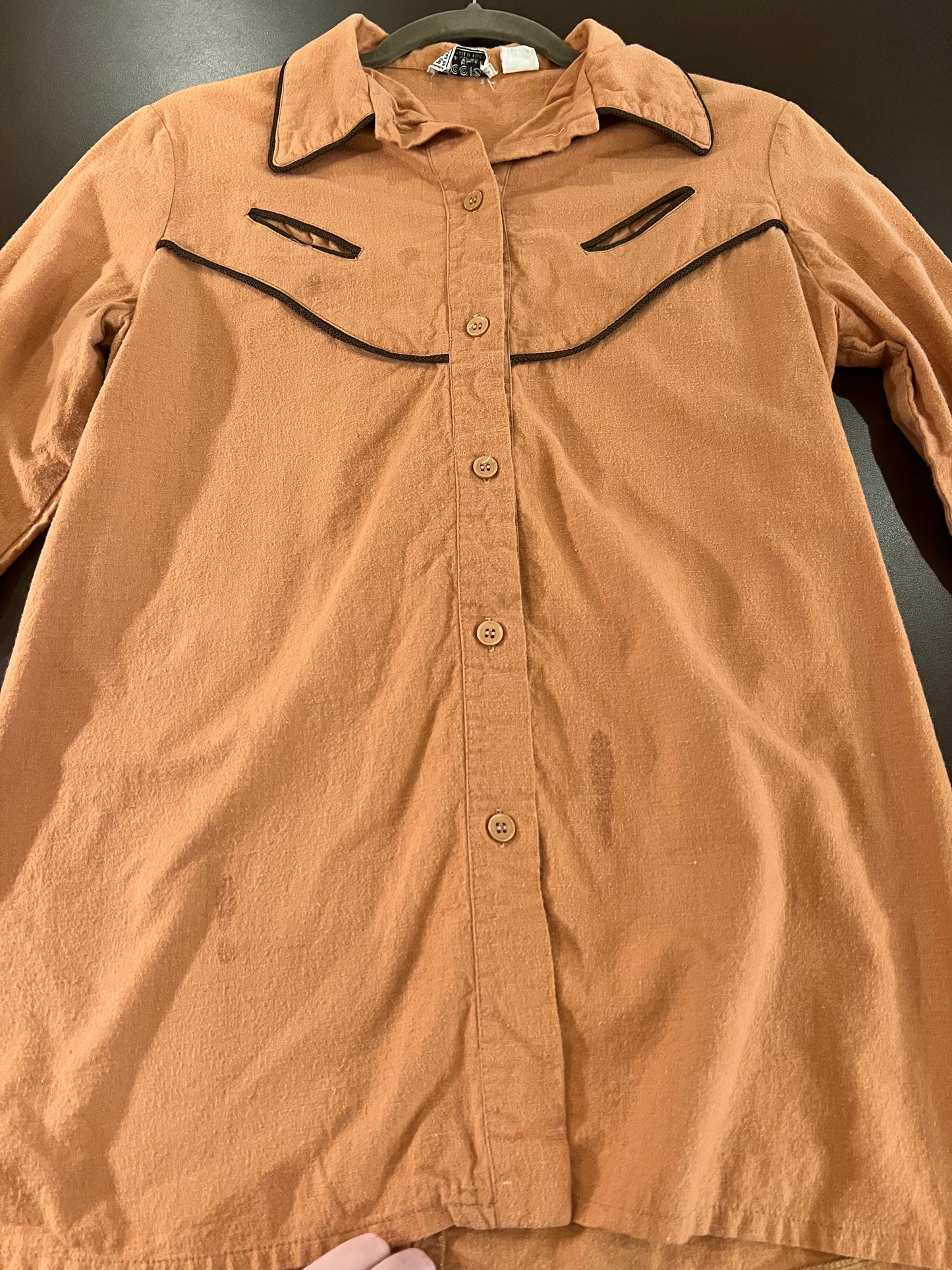 1970s Vaparel by Carmen Roman Western Style Top