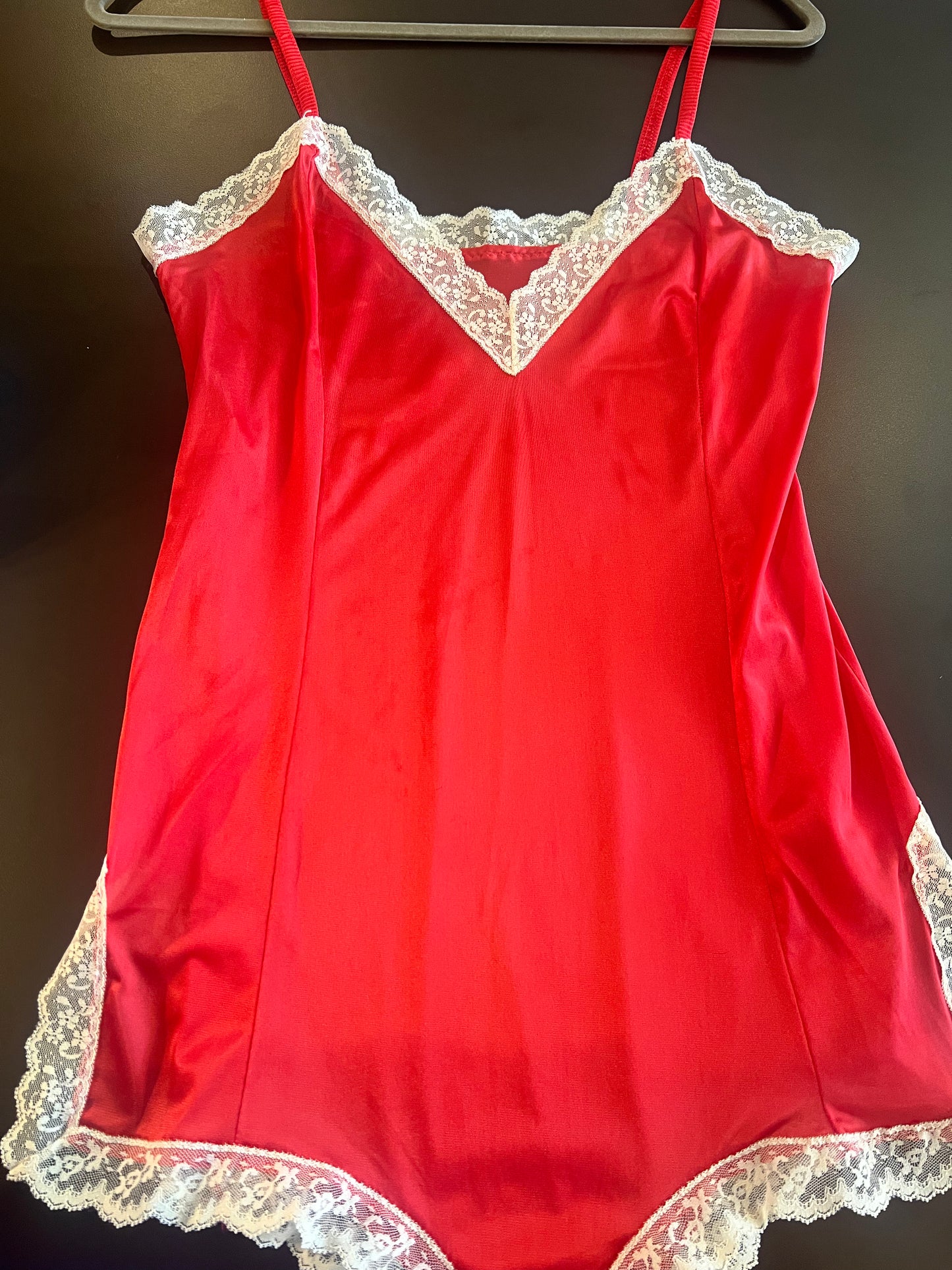 1980s JCPenney Lace Trim Teddy