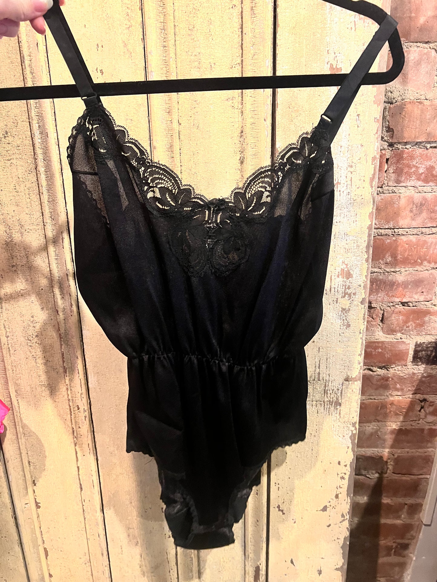 60s/70s Lace Lingerie Romper Teddy