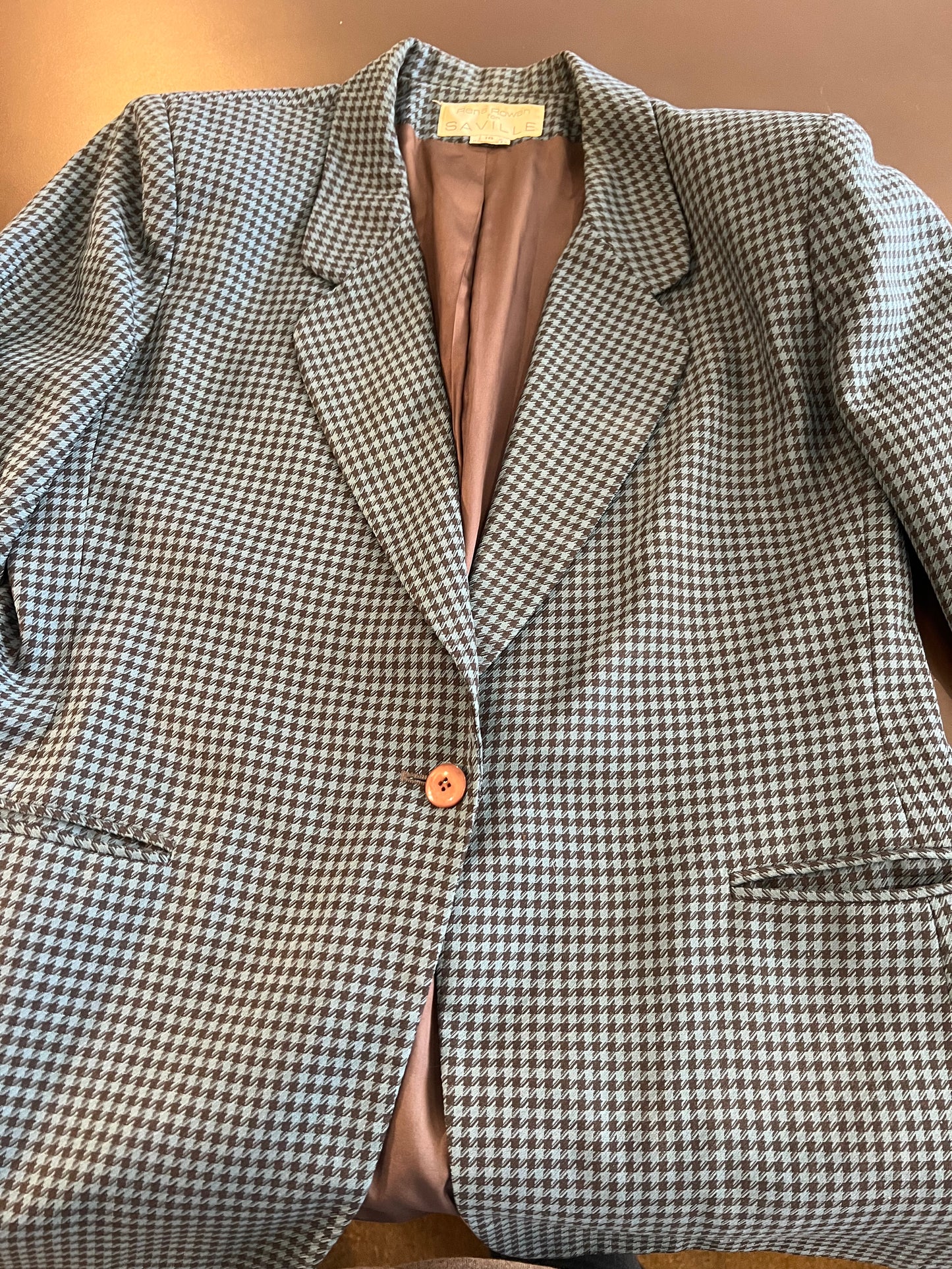 1990s Rena Rowan for Saville Checker Blazer