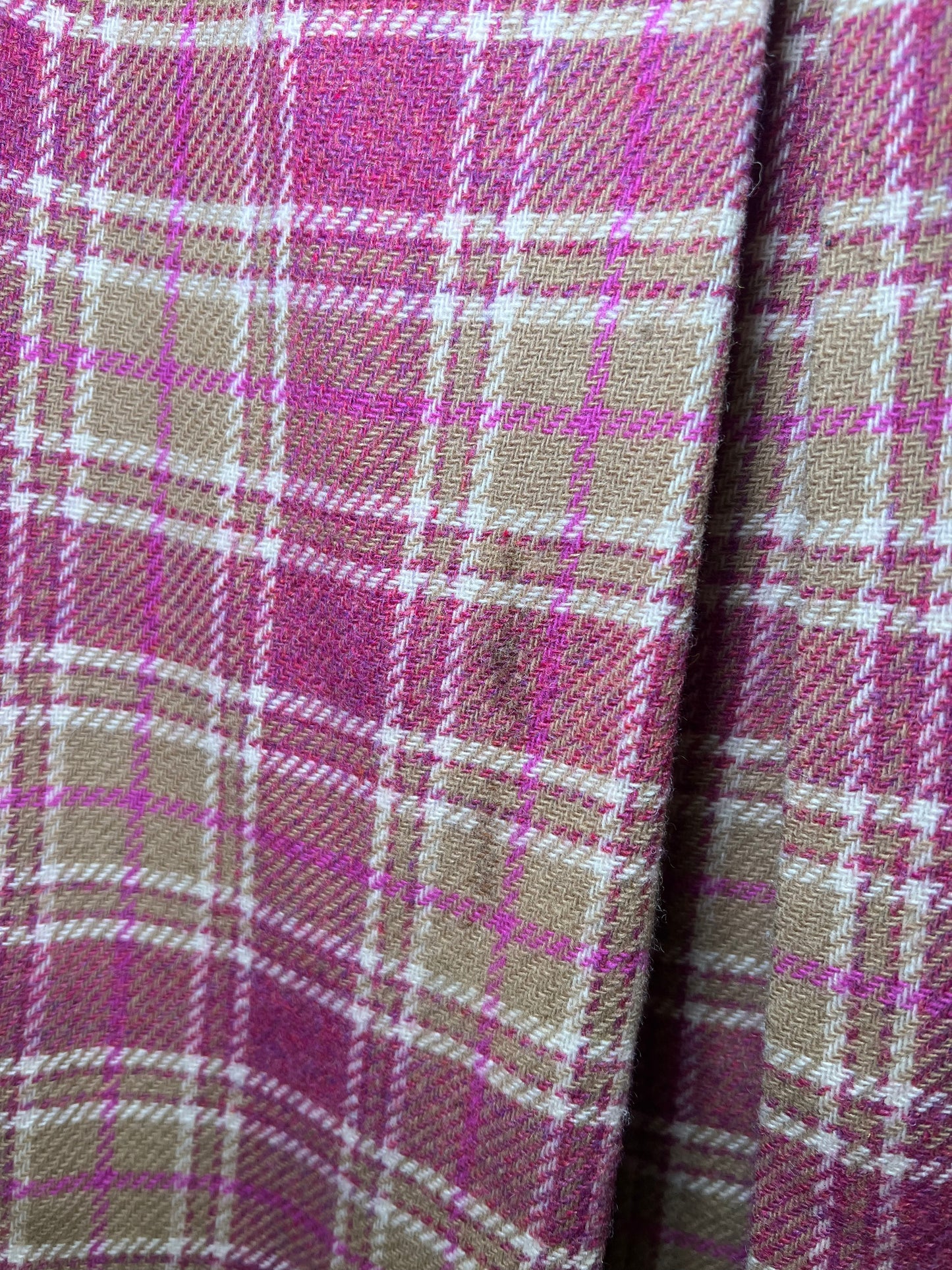 1960s Wool Plaid Mod Dress
