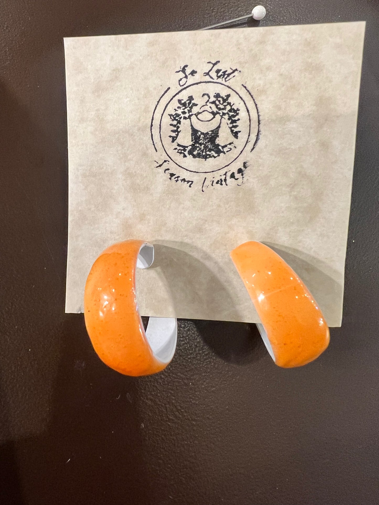Vintage Orange Hoops