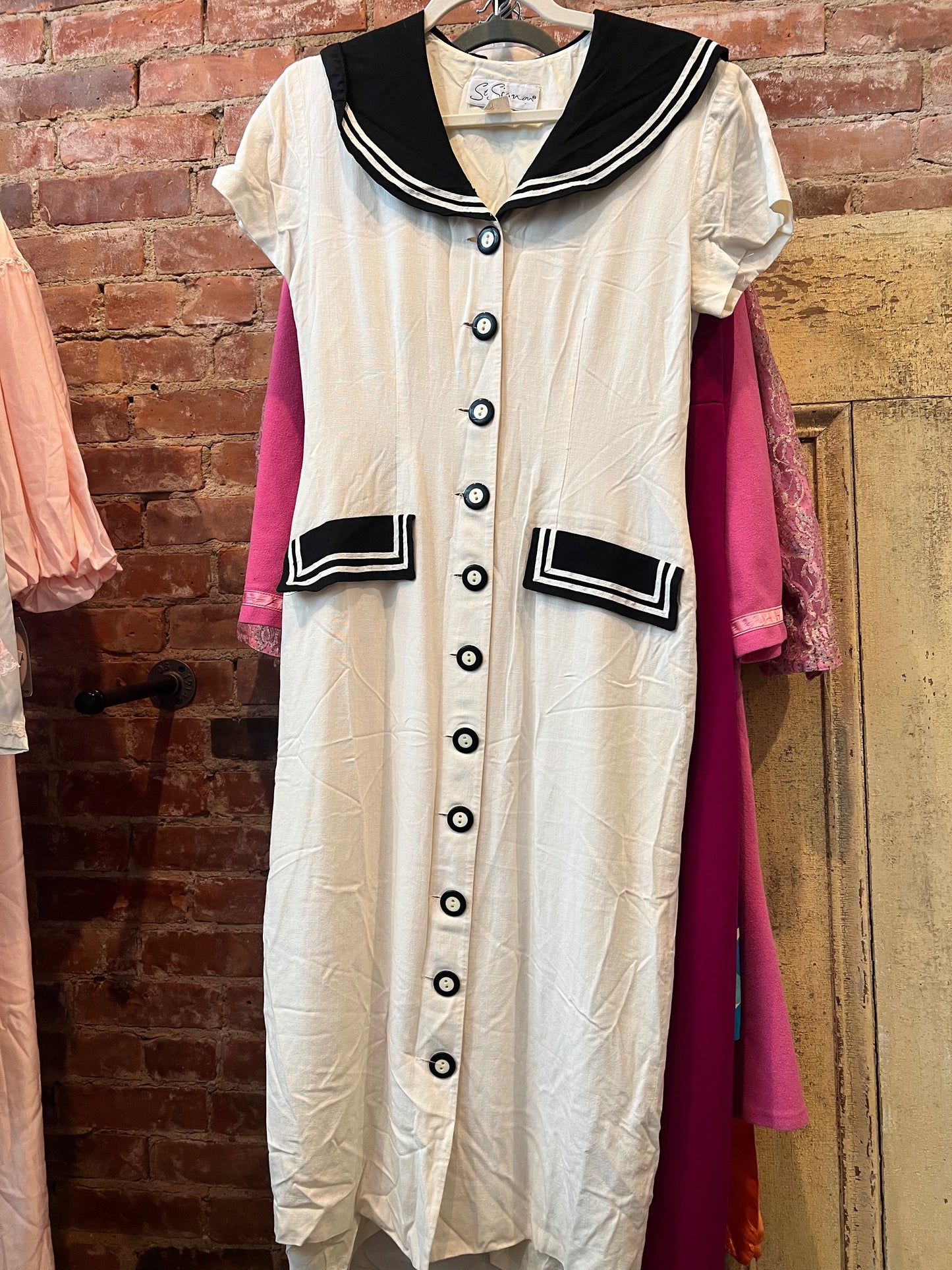 80s St Simon Midi Dress