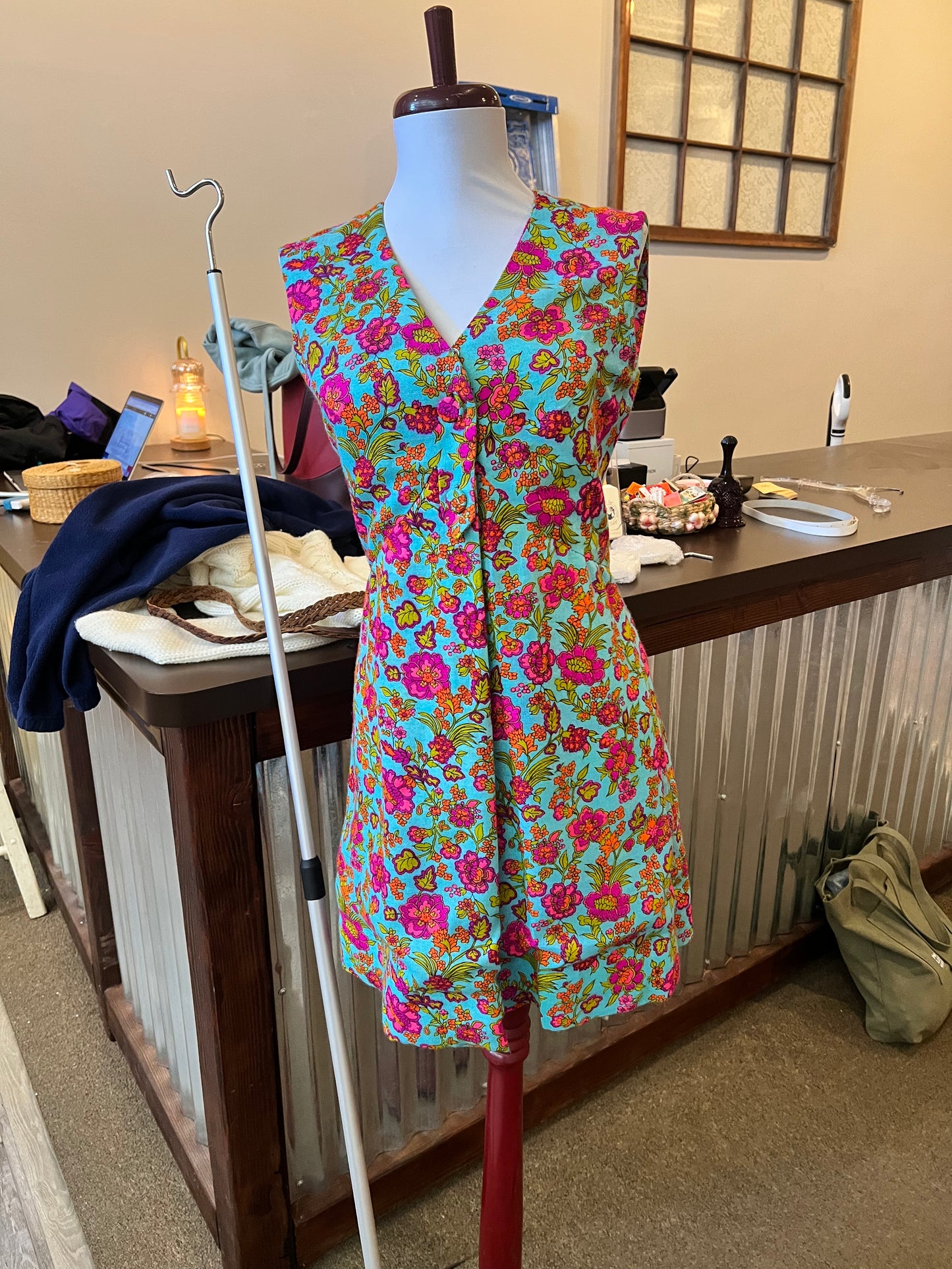 70s Handmade Floral Dress