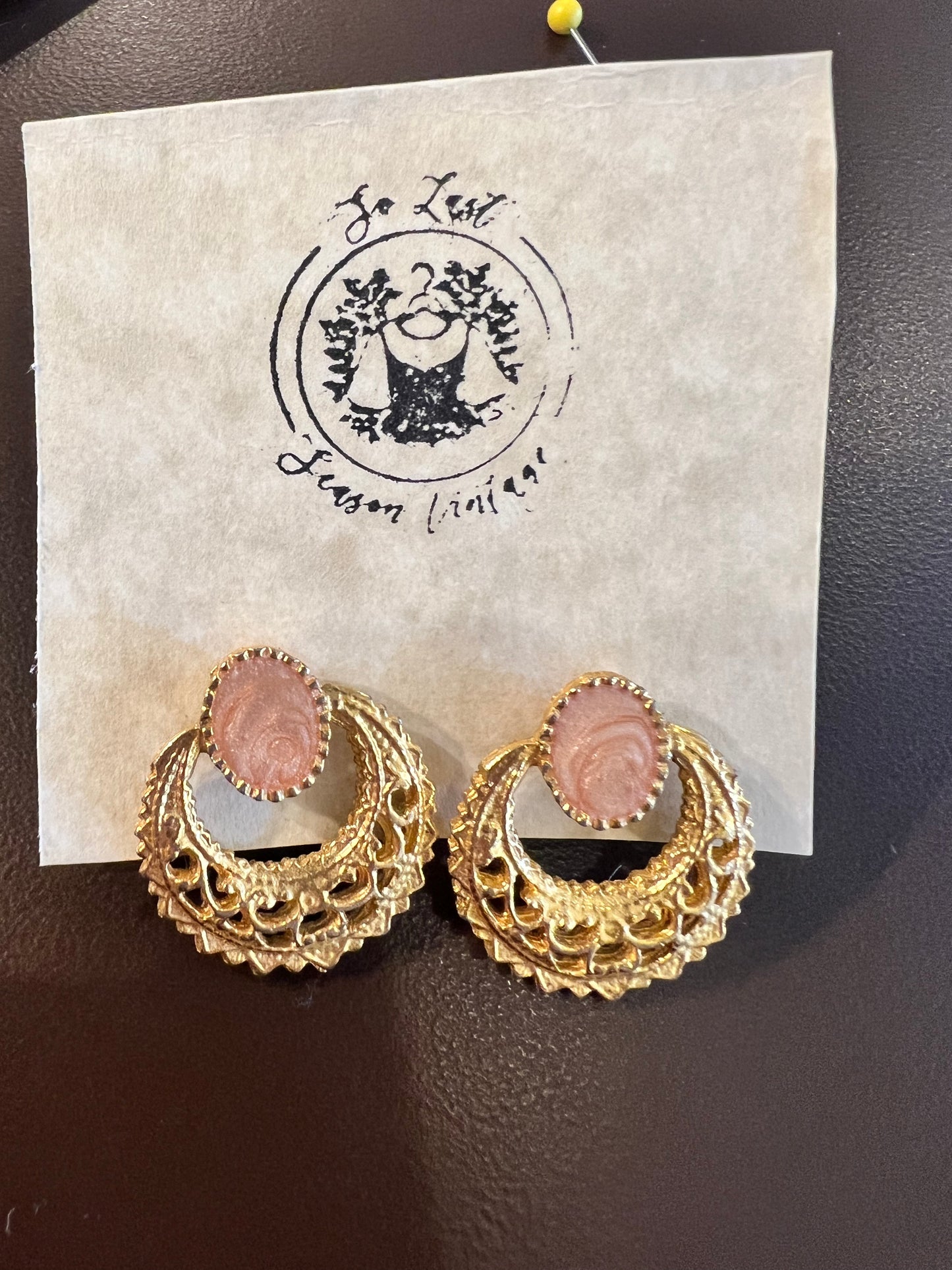 Vintage Filigree Door Knocker Earrings