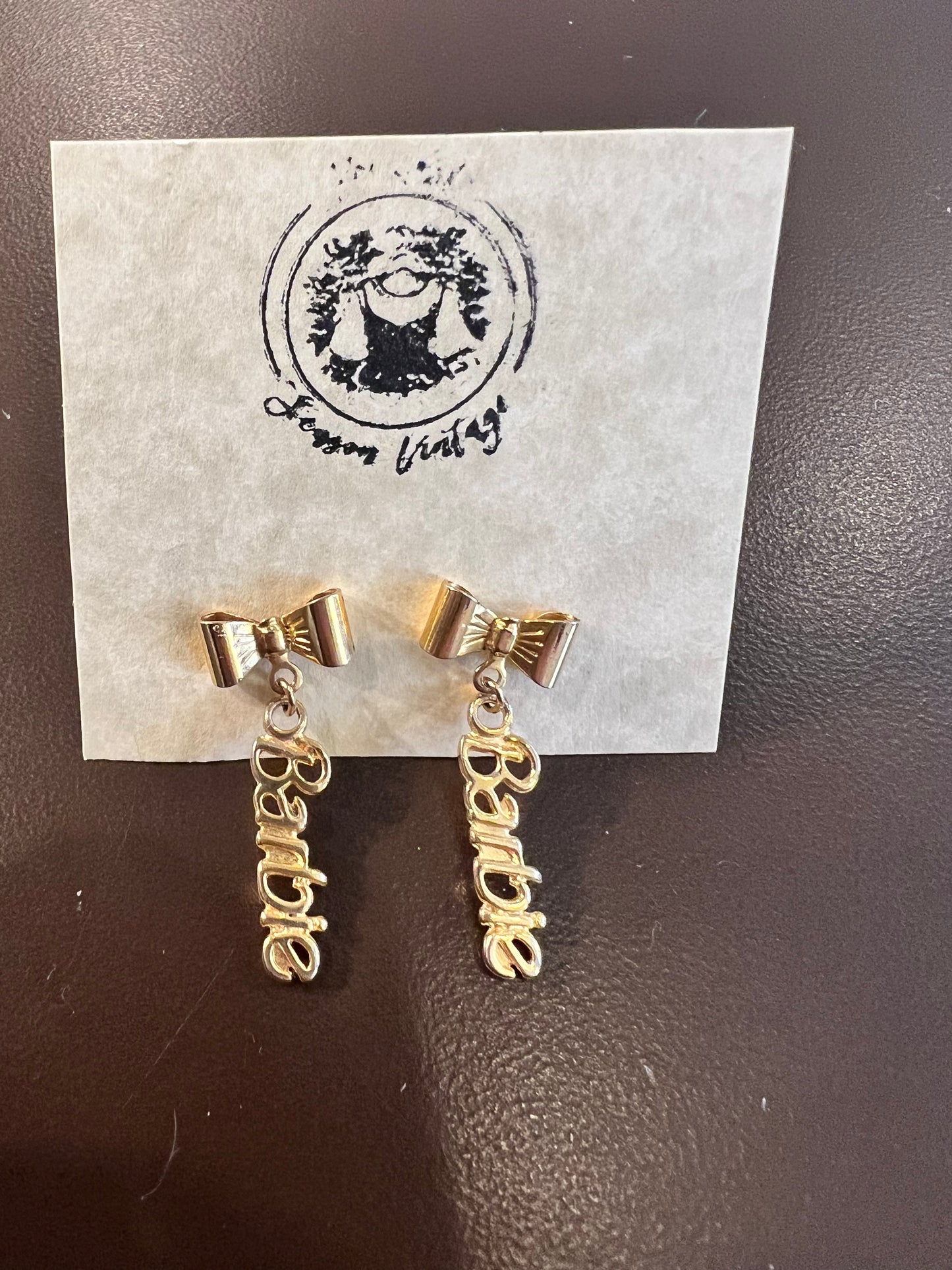 Vintage Barbie Bow Drop Earrings