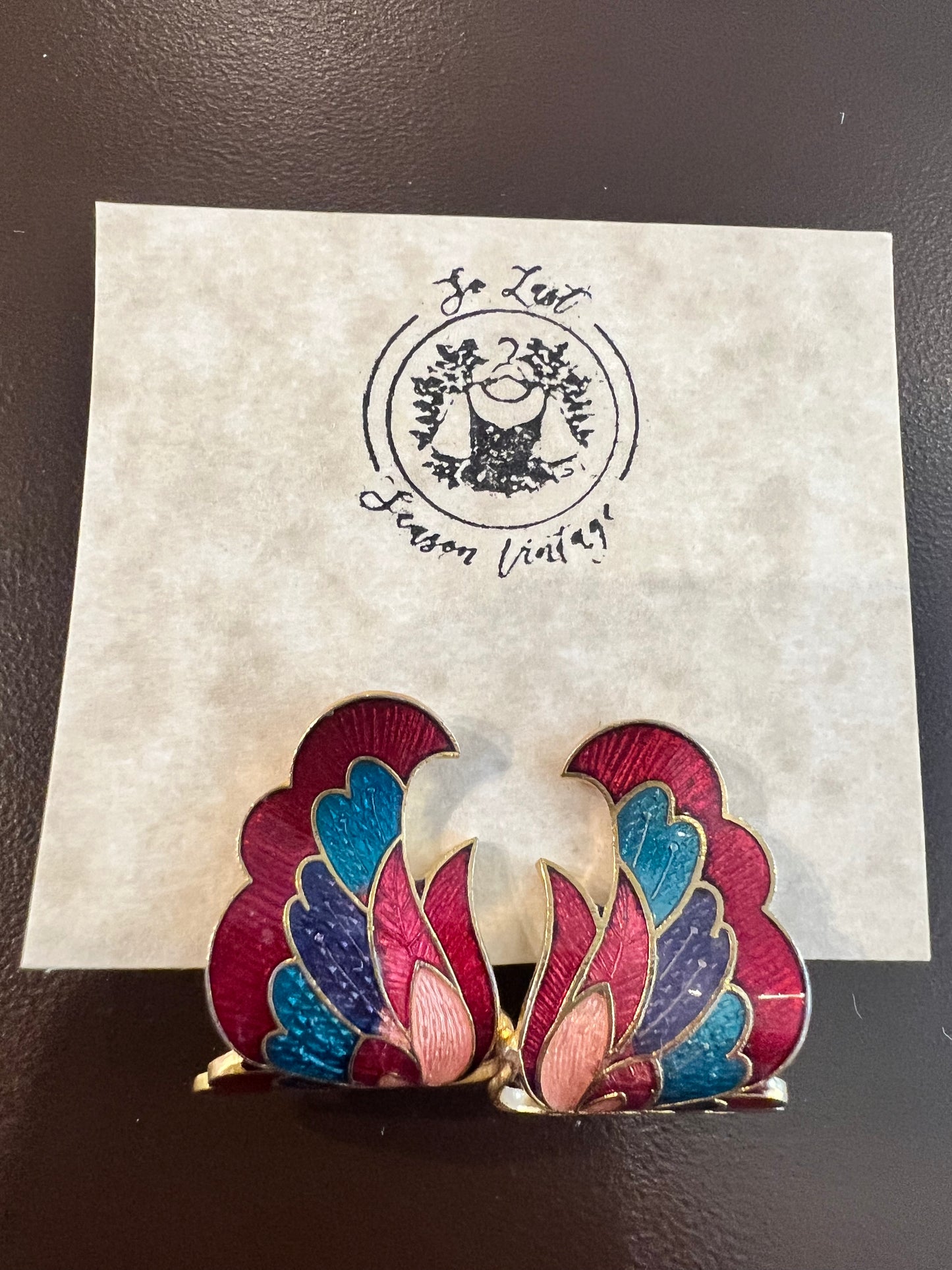 1980s Butterfly Wings Earrings