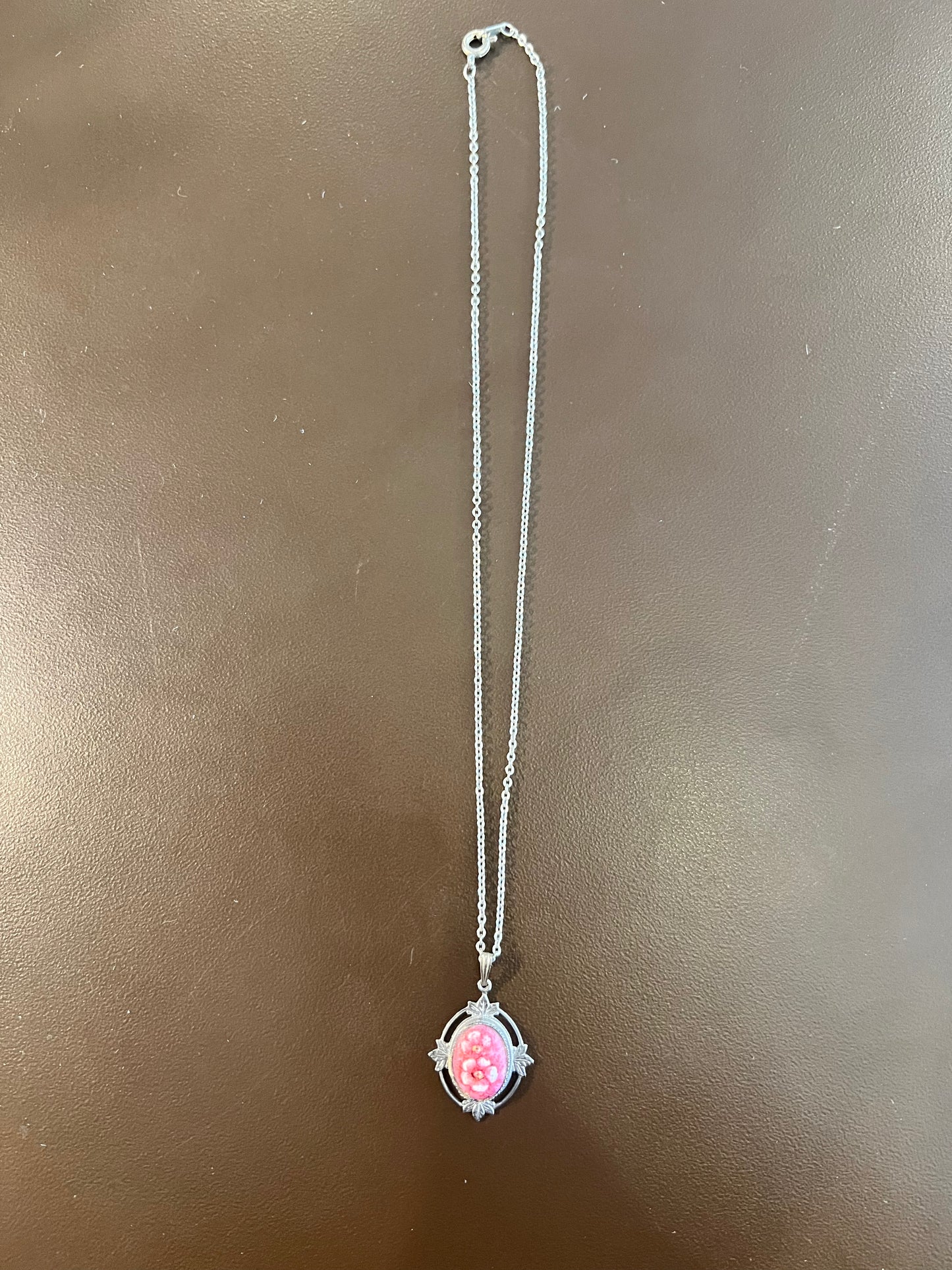 Vintage Floral Pendant Necklace