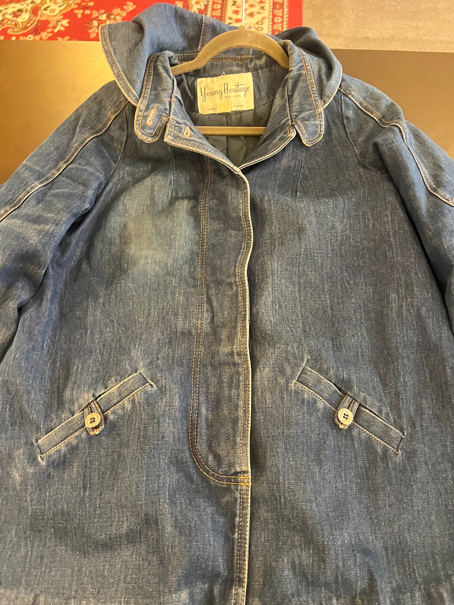 1970s Young Heritage Jean Jacket w/ Hood