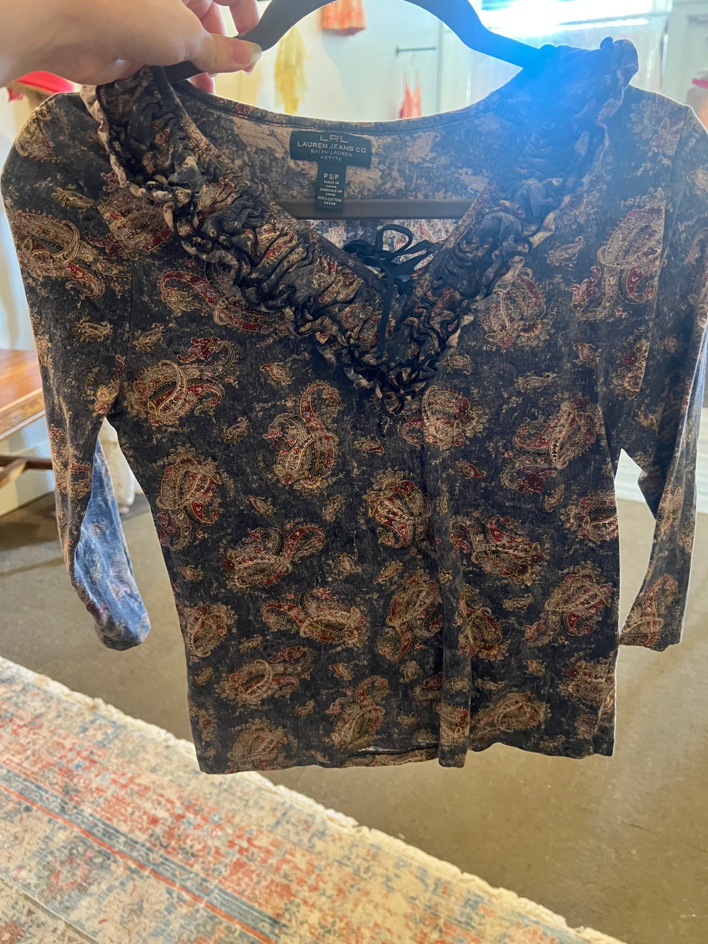 90s/2000s Lauren Ralph Lauren Ruffle Top