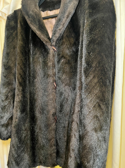 1970s Dubrowsky & Perlbinder Faux Fur Coat