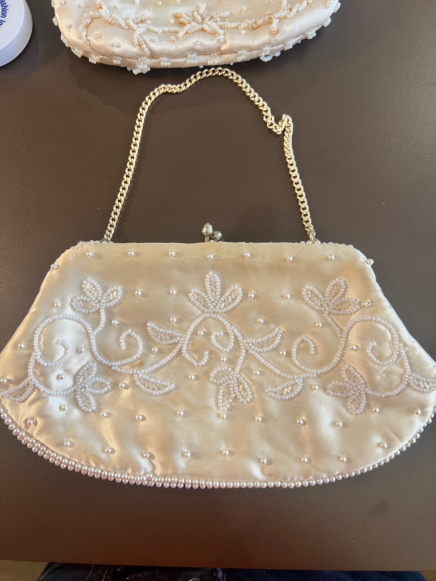 1950s/60s Satin Beaded Purse