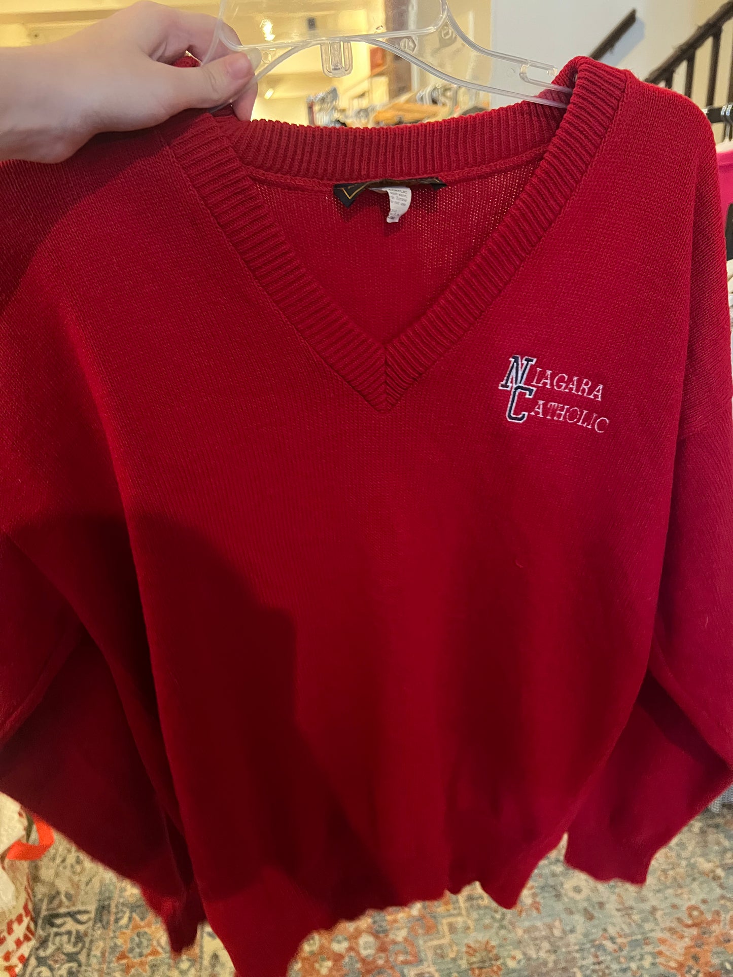 90s Andrew Rohan Niagara Catholic Sweater