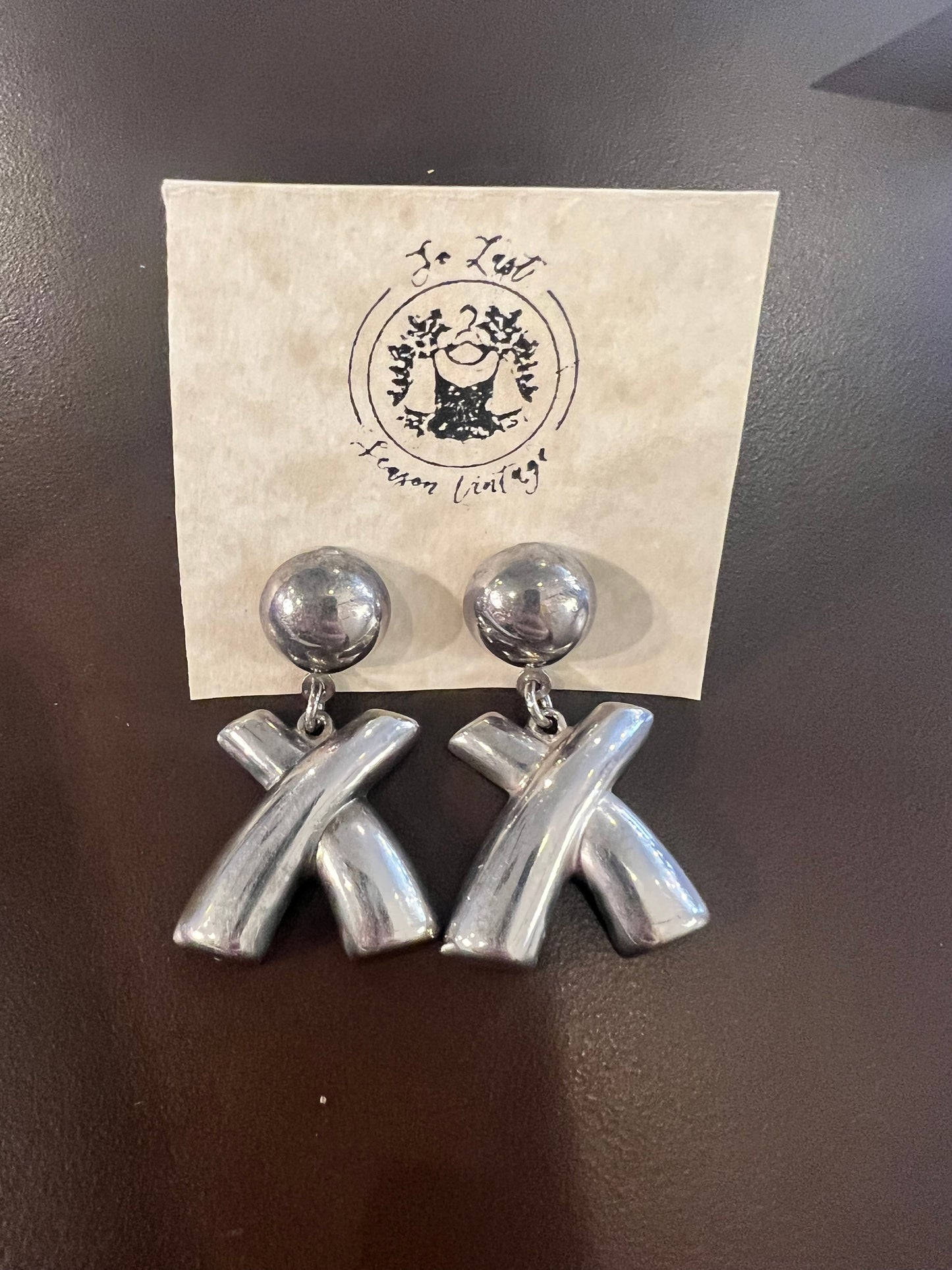 Vintage X Drop Earrings